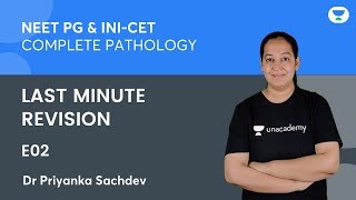 NEET PG amp INICET  Complete Pathology  Last Minute Revision  E02  Dr Priyanka Sachdev [upl. by Hoashis]