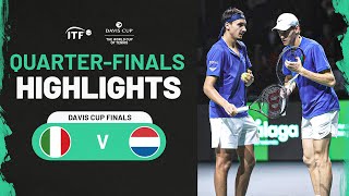 Highlights SinnerSonego ITA v KoolhofGriekspoor NED  Davis Cup Finals 2023 [upl. by Celeste]