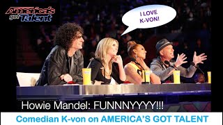 Americas Got Talent gives comedian Kvon standing ovation [upl. by Eniamzaj794]