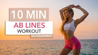 10 MIN AB LINES WORKOUT  efficient for middle side amp upper abs  No Equipment I Pamela Reif [upl. by Davida]