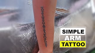 SIMPLE ARM TATTOO  TIMELAPSE FULL PROCESS [upl. by Ahsoym]