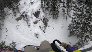 Biggest Ski Cliff Jump Brighton Ski Resort [upl. by Fayola]