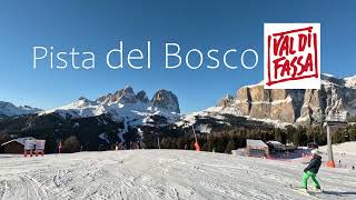 Pista del Bosco Canazei valdifassa dolomitisuperski dolomites pistesci skislopes [upl. by Yzzo601]