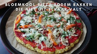 HOE EEN BLOEMKOOL PIZZA BODEM MAKEN DIE NIET UIT ELKAAR VALT [upl. by Anaili]