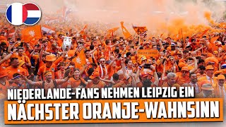 Nächster OranjeWahnsinn NiederlandeFans nehmen Leipzig ein Nederlandse fans in Leipzig [upl. by Lilybel]