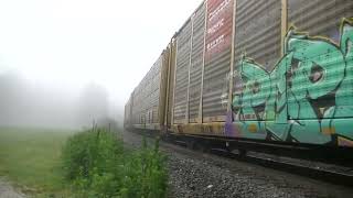 csx m205 in the fog  hinsdale ma [upl. by Shyamal]