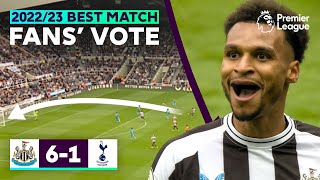 BEST Premier League Match 2223  Voted By Fans  Newcastle 61 Spurs  Highlights [upl. by Moazami516]