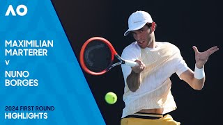 Maximilian Marterer v Nuno Borges Highlights  Australian Open 2024 First Round [upl. by Etennaej224]