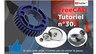 freecad réalisation de pignons [upl. by Plume]