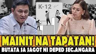 Mainit na TAPATAN DEPED Sec Angara BINUTATA si Quimbo sa usapin ng K12 [upl. by Oleusnoc312]