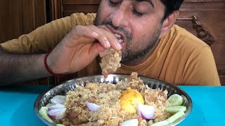 eating mutton biryani  egg amp onion 🌶️eating show [upl. by Yentruocal]