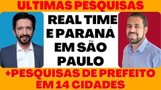 Ultimas Pesquisa para Prefeito em São Paulo Real Time Big Data e Paraná Pesquisa segundo turno [upl. by Innoc]