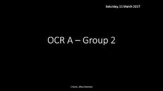 OCR A 312 Group 2 REVISION [upl. by Eenalem]