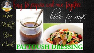 HOW TO MAKE FATTOUSH DRESSING FOR ARABIC SALAD [upl. by Aratahs777]