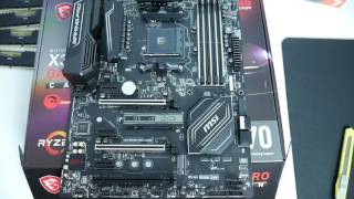 MSI X370 GAMING PRO CARBON RYZEN MOTHERBOARD UNBOXING [upl. by Thorrlow]