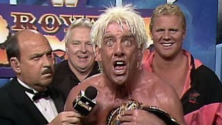 Ric Flair celebrates his 1992 Royal Rumble Match victory [upl. by Sandon]