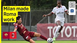 HIGHLIGHTS  AS Roma vs AC Milan Serie A Femminile 202425 Matchday 7 [upl. by Azitram]