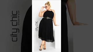 City Chic Halter Pleat Midi Dress  Black [upl. by Llenyar]