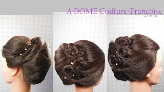 CoiffureChignon Banane élégant  French twist  Pleat Updo  Recogido elegante [upl. by Htebaile391]