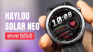 Haylou Solar Neo Smart Watch Bangla Review  TechBit [upl. by Diba444]