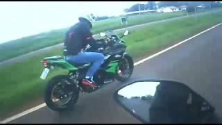 MT 03 2018 VS NINJA 300 PEGUINHA INSANO VEJA QUEM LEVA A MELHOR [upl. by Novert]