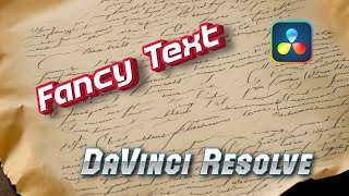 Fancy Text  DaVinci Resolve [upl. by Attaymik]