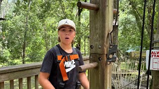 Zip lining obstacle course in Florida [upl. by Nahguav274]