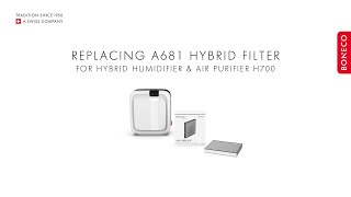 How to Replace A681 HYBRID Filter for BONECO HYBRID Humidifier amp Air Purifier H700 [upl. by Darlene]