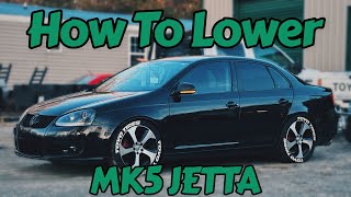 How To Install Coilovers on a MK5 VW Jetta [upl. by Chanda]