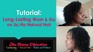 Tutorial Wash and Go on Type 3c4a Natural Hair [upl. by Idalina914]