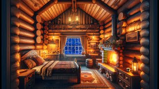 Wintry Blizzard and Fireplace Sounds Profound Sleep Experience Rid Insomnia Worries  Rain  Study [upl. by Sierra]