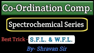 Spectrochemical Series  Trick To Identify Weak Field and Strong Field Ligand  Class 12 [upl. by Krischer160]