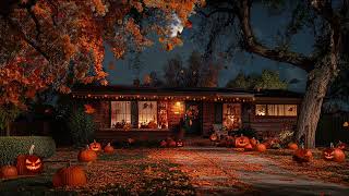 🎃Windy Halloween Night at Your Grandmas House Halloween Ambience Trick or Treat 1980s Halloween [upl. by Etep530]