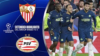 Sevilla vs PSV Extended Highlights  UCL Group Stage MD 5  CBS Sports Golazo [upl. by Kciwdahc948]