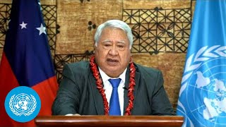 🇼🇸 Samoa  Prime Minister Addresses United Nations General Debate 76th Session English  UNGA [upl. by Aneis]