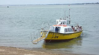 Harwich Harbour Ferry beaching at Felixstowes Landguard Beach 24th July 2024 [upl. by Adamis943]