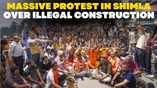 Shimla Mosque Row LIVE Massive Protest Over Illegal Construction  Watch Video  English News [upl. by Auqenat]