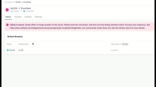How to fix airbyte  Failure in source Saved offset no longer present on the server [upl. by Waddington]