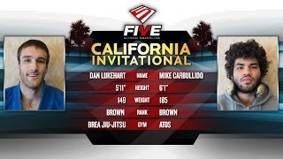 FIVE Grappling California Invitational Dan Lukehart vs Mike Carbullido in Mens Gi Brown Belt Final [upl. by Llenyr]