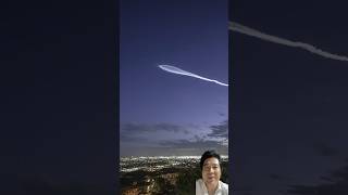 Last Nights Falcon 9 rocket launch seen over Long Beach California timelapse rocket spacex [upl. by Anrahs]