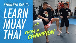 Traditional Muay Thai Stance and Rhythm Explained  Beginner Basics with Neungsiam Fairtex [upl. by Erej]