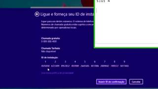 Ativando Windows 8 1 Pro RTM Final PT BR Por Telefone [upl. by Shir]