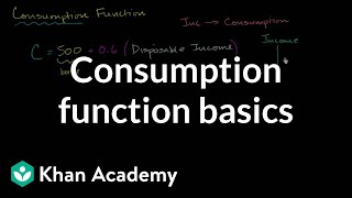 Consumption function basics  Macroeconomics  Khan Academy [upl. by Malca]