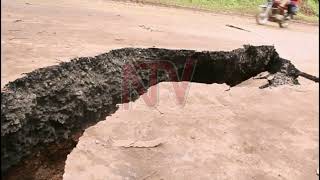 Section of KabaleKisoro road collapses [upl. by Simetra250]