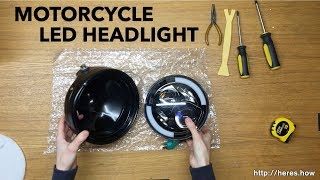 Install a 7quot LED Daymaker Headlight into a Sktyants housing bucket [upl. by Ronald]