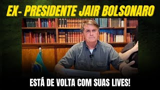 EXPRESIDENTE JAIR BOLSONARO VOLTOU A FAZER SUA TRADICIONAL LIVE SEMANAL [upl. by Claiborn527]