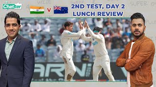 Cricbuzz Chatter India collapse to 1077 at Lunch on Day 2 Santner picks 4 for NewZealand [upl. by Valley]