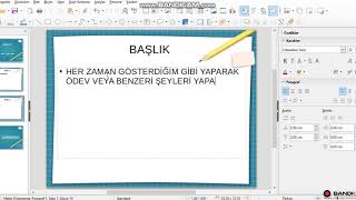 Libre Office 61 Slayt Yapmak [upl. by Stokes809]