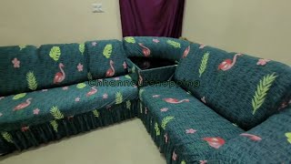 How to install Corner sofa cover  Full Tutorial  CHHANNAUT SHOPPING [upl. by On]