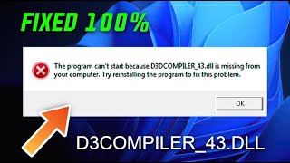 FIX  d3dcompiler43dll Missing Error in Windows  d3dcompiler43dll Not Found [upl. by Aloz]